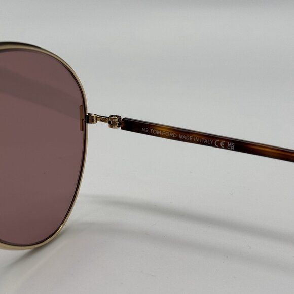 NEW TOM FORD TF1028 32Z WOMEN AVIATOR GOLD PINK SUNGLASSES TOM FORD RIO FT1028/S - Picture 9 of 12